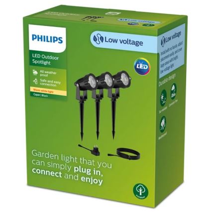Philips - KOMPLEKT 3x LED Väli kohtvalgusti CAPER LED/1,5W/24/230V IP44