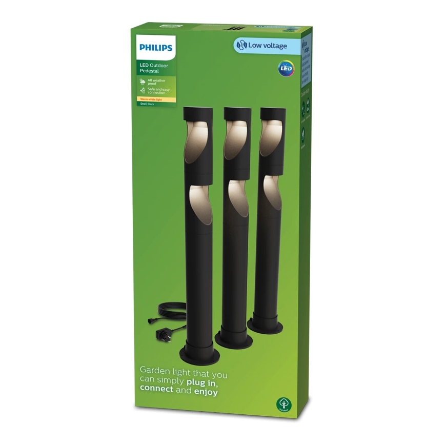 Philips - KOMPLEKT 3x LED Välivalgusti GARDENLINK DESI LED/1,5W/230V 2700K IP44