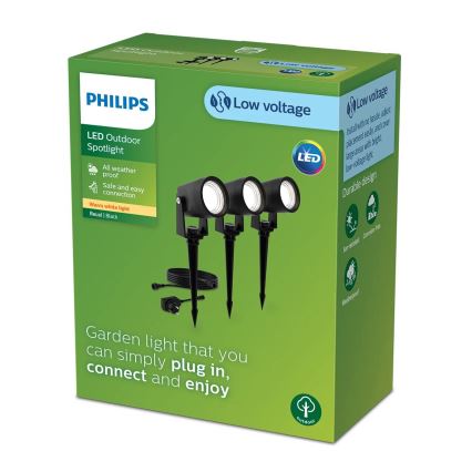 Philips - KOMPLEKT 3x LED Välivalgusti GARDENLINK REUEL LED/1,5W/230V 2700K IP44