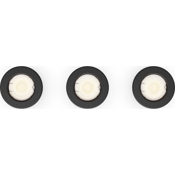 Philips - komplekt 3x sisseehitatavat laevalgustit PERIDOT 1xGU10/7W/230V must