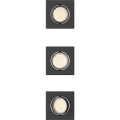 Philips - Komplekt 3x sisseehitatud laevalgustit PERIDOT 1xGU10/7W/230V must