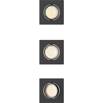 Philips - Komplekt 3x sisseehitatud laevalgustit PERIDOT 1xGU10/7W/230V must