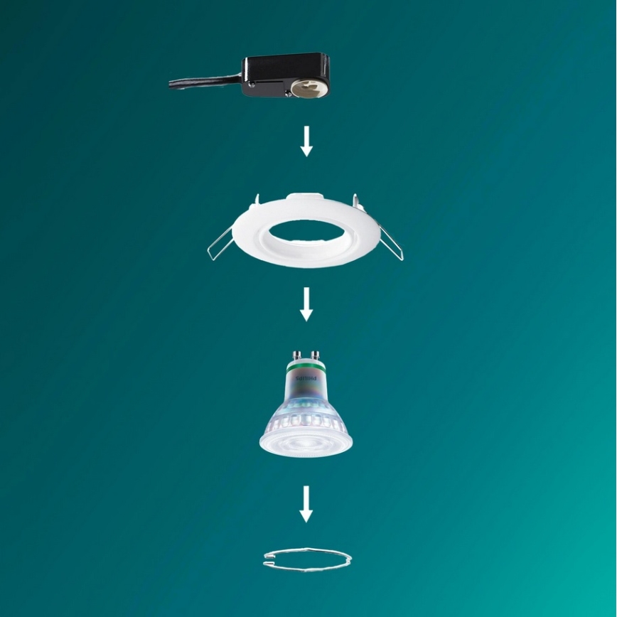 Philips - Komplekt 3x süvistatavaid laevalgusteid PERIDOT 1xGU10/7W/230V valge