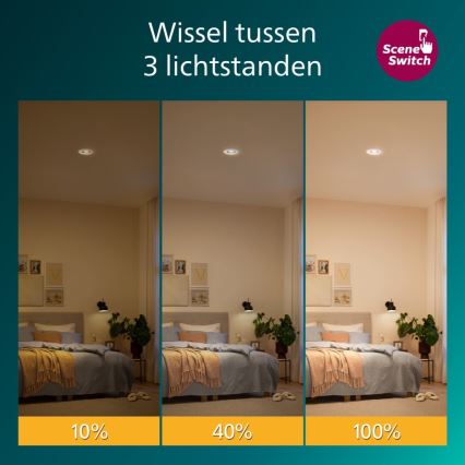 Philips - komplekt 3x hämardatavat süvistatavat LED-laevalgustit CILANTRO LED/5W/230V 2700K must