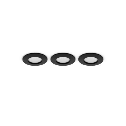Philips - Komplekt 3x LED RGBW hämardatav vannitoa sissepaigaldatav laevalgusti Hue SLIM LED/8,3W/230V 1000-20000K must P44