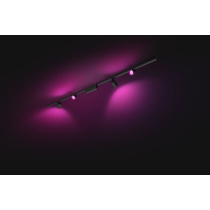 Philips  - KOMPLEKT 4xLED RGB Hämardatav kohtvalgusti rööbassüsteemile Hue PERIFO LED/20,8W/230V 2000-6500K