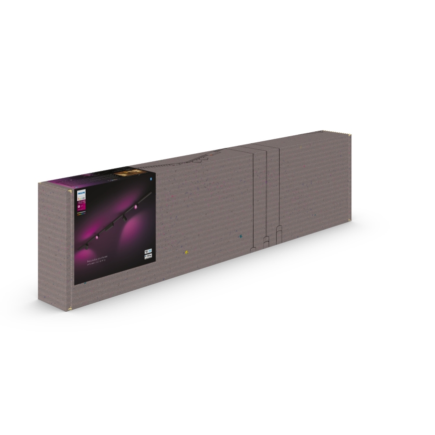 Philips  - KOMPLEKT 4xLED RGB Hämardatav kohtvalgusti rööbassüsteemile Hue PERIFO LED/20,8W/230V 2000-6500K