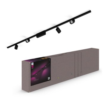 Philips  - KOMPLEKT 4xLED RGB Hämardatav kohtvalgusti rööbassüsteemile Hue PERIFO LED/20,8W/230V 2000-6500K