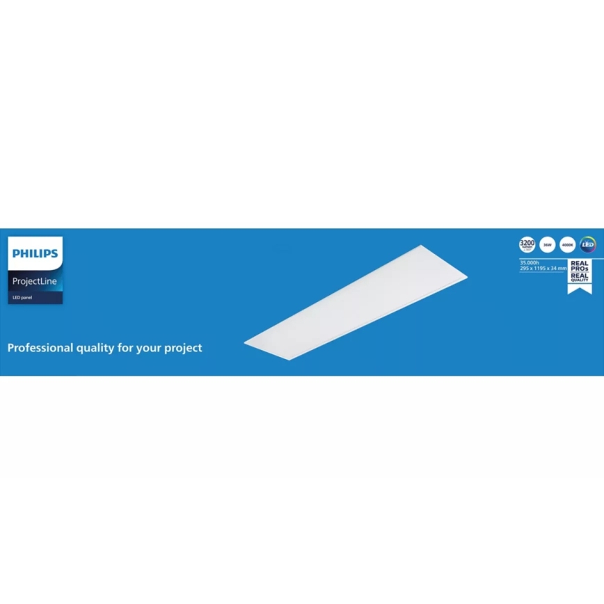 Philips - süvistatav laepaneel PROJECTLINE LED/36W/230V UGR19 4000K 119x29,5 cm