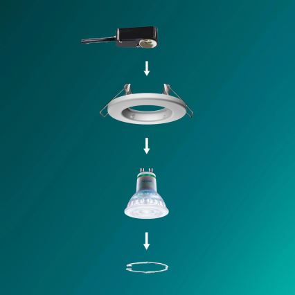 Philips - laesse paigaldatav valgusti PERIDOT 1xGU10/7W/230V valge