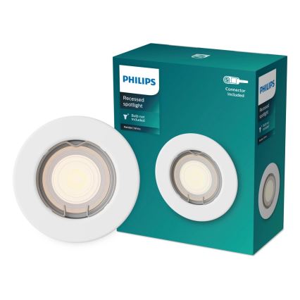 Philips - laesse paigaldatav valgusti PERIDOT 1xGU10/7W/230V valge
