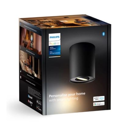 Philips - LED Hämardatav kohtvalgusti Hue PILLAR 1xGU10/4,2W/230V 2200-6500K must