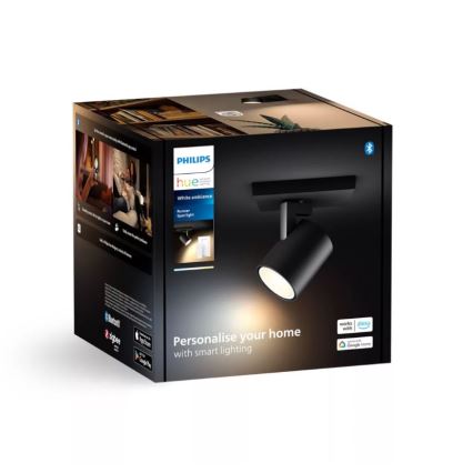 Philips - LED Hämardatav kohtvalgusti Hue RUNNER 1xGU10/4,2W/230V 2200-6500K + kaugjuhtimispult must