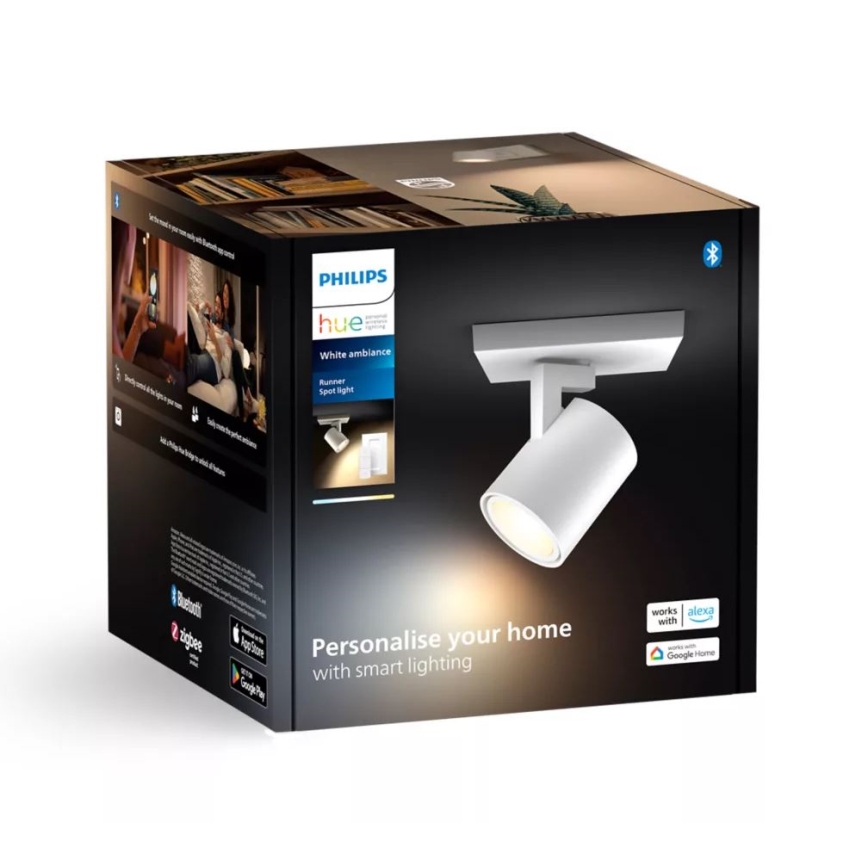 Philips - LED Hämardatav kohtvalgusti Hue RUNNER 1xGU10/4,2W/230V 2200-6500K + kaugjuhtimispult valge