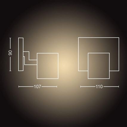 Philips - LED Hämardatav kohtvalgusti Hue RUNNER 1xGU10/4,2W/230V 2200-6500K + kaugjuhtimispult valge