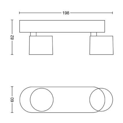 Philips - LED Hämardatav kohtvalgusti 2xLED/4,5W/230V