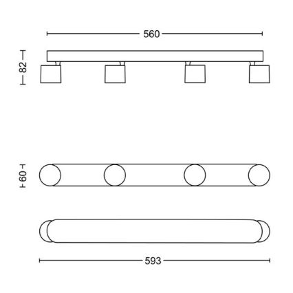 Philips - LED Hämardatav kohtvalgusti 4xLED/4,5W/230V