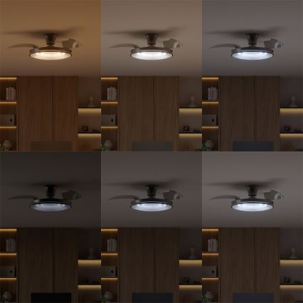 Philips - LED hämardatav laelamp ventilaatoriga ATLAS LED/35W/230V mattkroom + kaugjuhtimispult