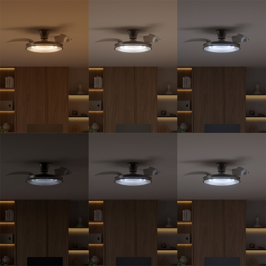 Philips - LED hämardatav laelamp ventilaatoriga ATLAS LED/35W/230V mattkroom + kaugjuhtimispult