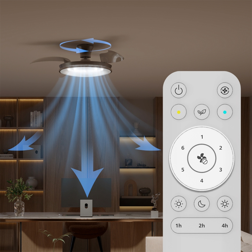 Philips - LED hämardatav laelamp ventilaatoriga ATLAS LED/35W/230V mattkroom + kaugjuhtimispult