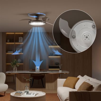 Philips - LED hämardatav laelamp ventilaatoriga ATLAS LED/35W/230V mattkroom + kaugjuhtimispult