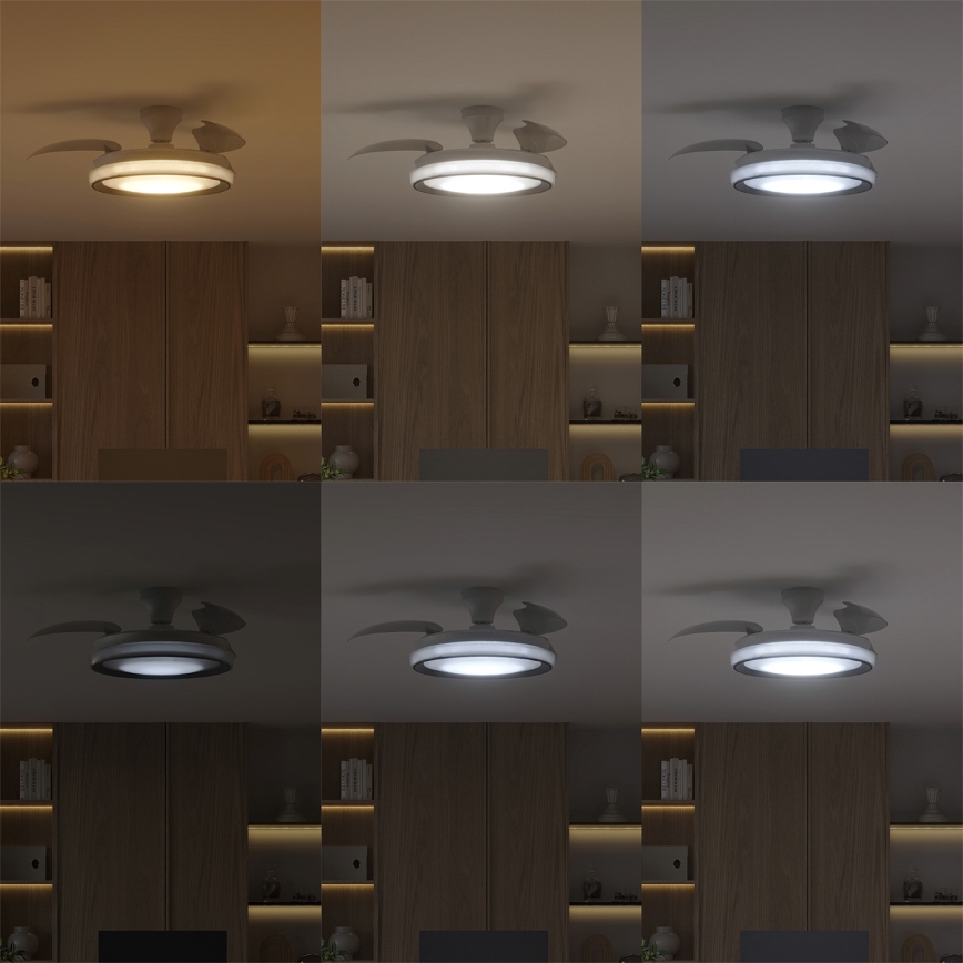 Philips - BLISS hämardatav laevalgusti ventilaatoriga LED/35W/230V valge + kaugjuhtimispult