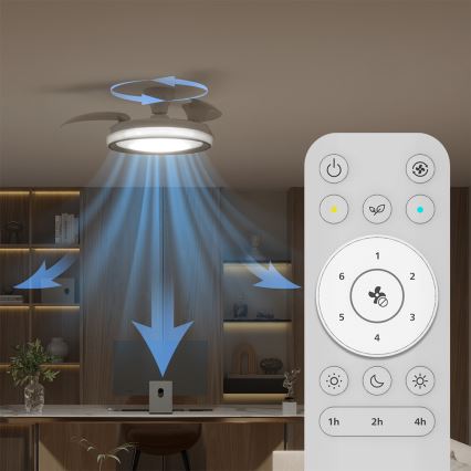 Philips - BLISS hämardatav laevalgusti ventilaatoriga LED/35W/230V valge + kaugjuhtimispult