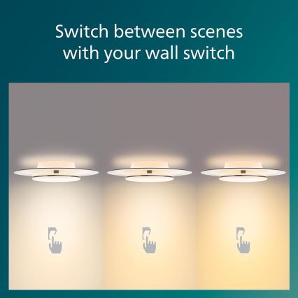 Philips- LED Hämardatav laevalgusti SCENE SWITCH LED/30W/230V 2700K must
