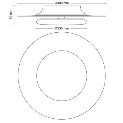 Philips- LED Hämardatav laevalgusti SCENE SWITCH LED/30W/230V 2700K must