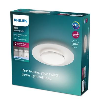 Philips- LED Hämardatav laevalgusti SCENE SWITCH LED/30W/230V 4000K hõbedane