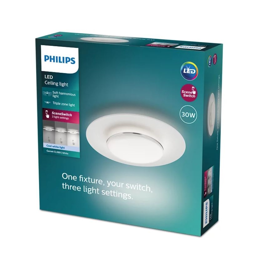 Philips- LED Hämardatav laevalgusti SCENE SWITCH LED/30W/230V 4000K hõbedane