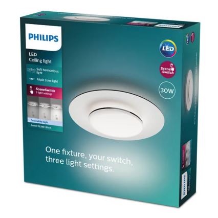 Philips- LED Hämardatav laevalgusti SCENE SWITCH LED/30W/230V 4000K must