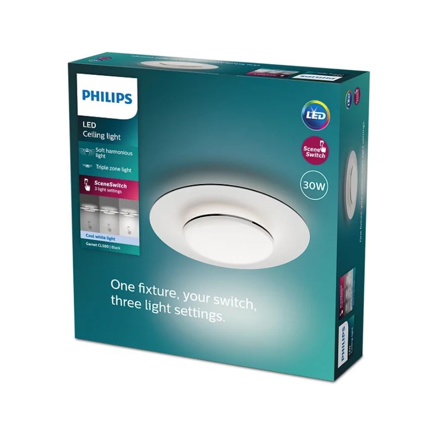 Philips- LED Hämardatav laevalgusti SCENE SWITCH LED/30W/230V 4000K must