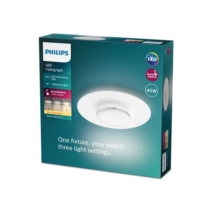 Philips- LED Hämardatav laevalgusti SCENE SWITCH LED/40W/230V 2700K hõbedane