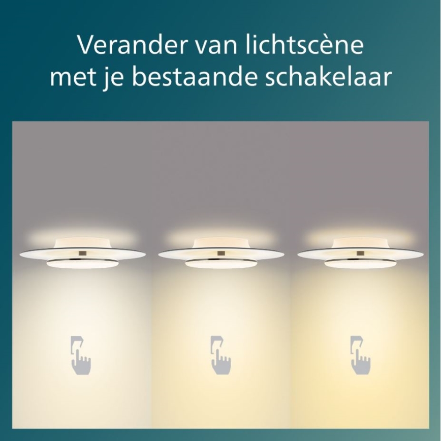 Philips- LED Hämardatav laevalgusti SCENE SWITCH LED/40W/230V 2700K must
