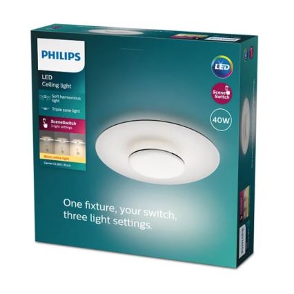 Philips- LED Hämardatav laevalgusti SCENE SWITCH LED/40W/230V 2700K must