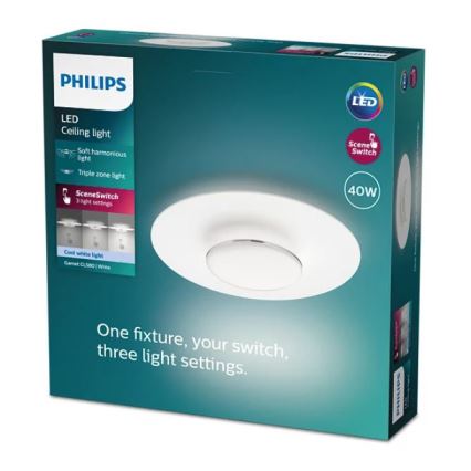 Philips- LED Hämardatav laevalgusti SCENE SWITCH LED/40W/230V 4000K hõbedane