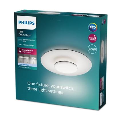 Philips- LED Hämardatav laevalgusti SCENE SWITCH LED/40W/230V 4000K must