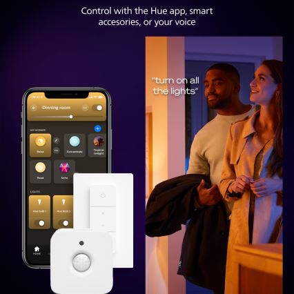 Philips - LED Hämardatav laevalgusti Hue AURELLE LED/39W/230V 2200-6500K 120x30 cm must