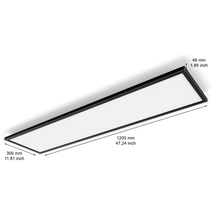 Philips - LED Hämardatav laevalgusti Hue AURELLE LED/39W/230V 2200-6500K 120x30 cm must