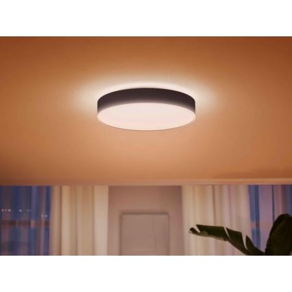 Philips - LED Hämardatav laevalgusti Hue LED/33,5W/230V 2200-6500K d. 425 mm must + kaugjuhtimispult