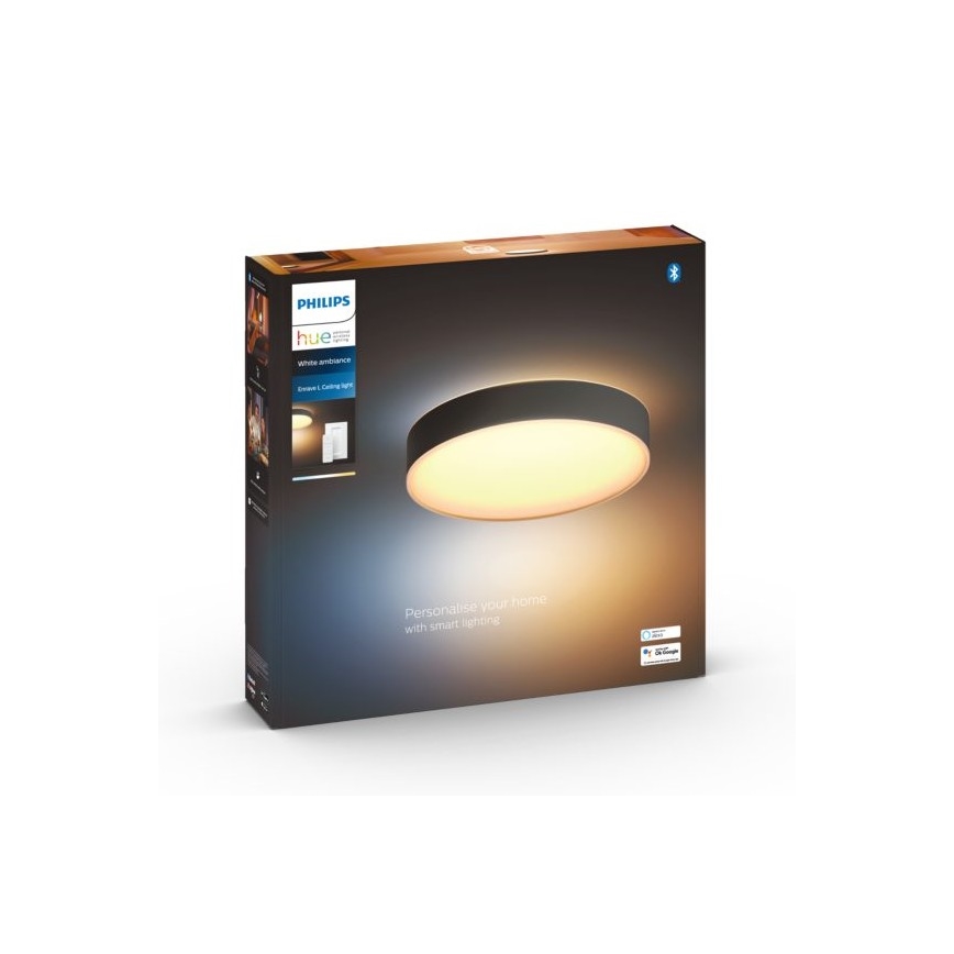 Philips - LED Hämardatav laevalgusti Hue LED/33,5W/230V 2200-6500K d. 425 mm must + kaugjuhtimispult