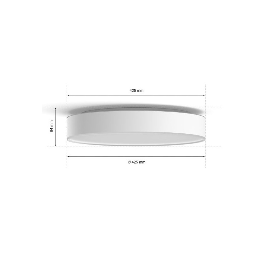 Philips - LED Hämardatav laevalgusti Hue LED/33,5W/230V 2200-6500K d. 425 mm valge + kaugjuhtimispult