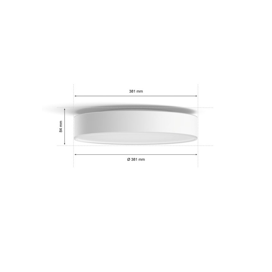 Philips - LED Hämardatav laevalgusti Hue LED/19,2W/230V 2200-6500K d. 381 mm valge + kaugjuhtimispult