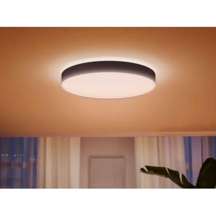 Philips - LED Hämardatav laevalgusti Hue LED/48W/230V 2200-6500K d. 551 mm must + kaugjuhtimispult