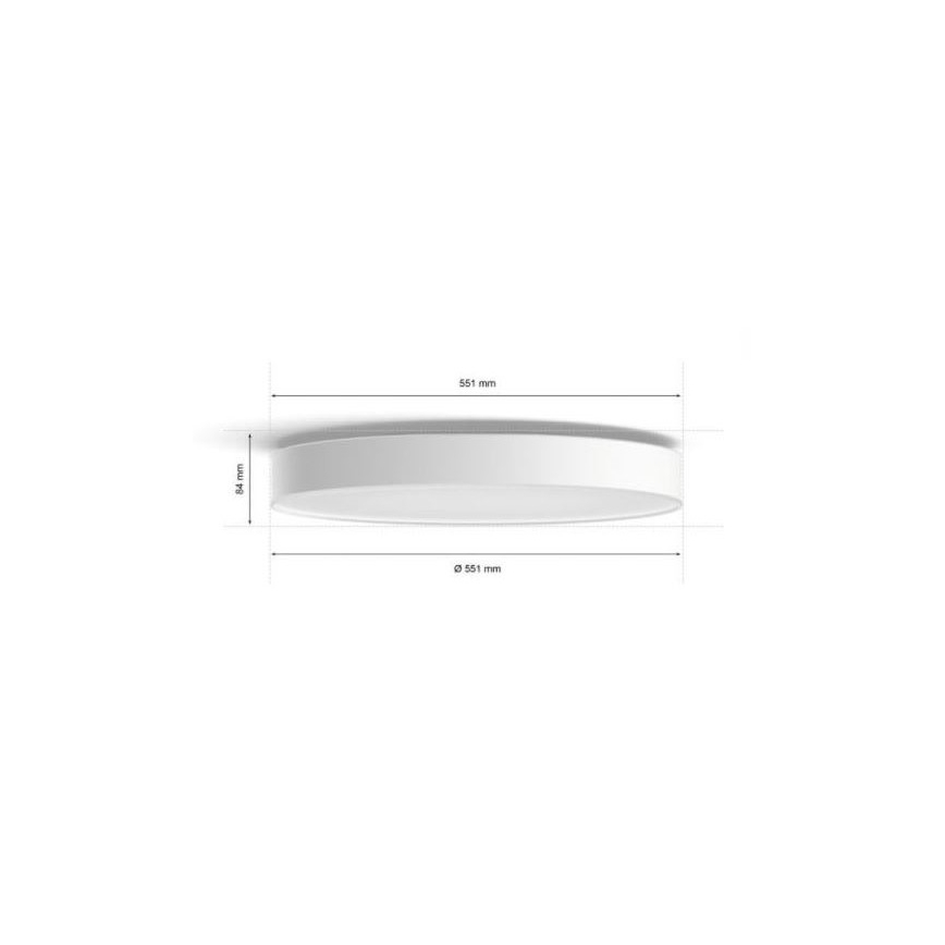 Philips - LED Hämardatav laevalgusti Hue LED/48W/230V 2200-6500K d. 551 mm valge + kaugjuhtimispult