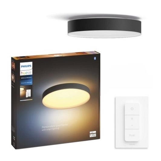 Philips - LED Hämardatav laevalgusti Hue LED/48W/230V 2200-6500K d. 551 mm must + kaugjuhtimispult