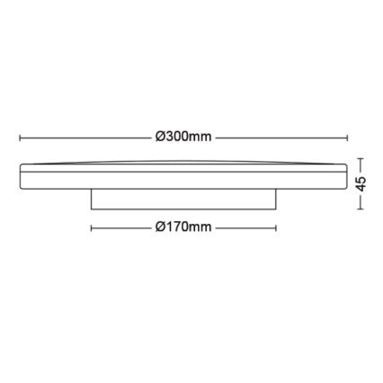 Philips - LED Hämardatav laevalgusti SCENE SWITCH LED/18W/230V d. 30 cm 2700K must