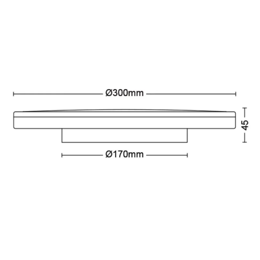 Philips - LED Hämardatav laevalgusti SCENE SWITCH LED/18W/230V d. 30 cm 2700K must