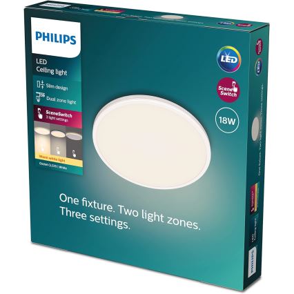 Philips - LED Hämardatav laevalgusti SCENE SWITCH LED/18W/230V d. 30 cm 2700K valge